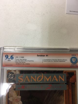 Sandman 1 CBCS 9.  6 Signed And Remarked By Neil Gaiman 4