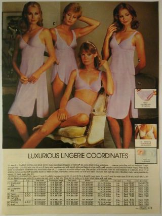 80 ' s Vintage PAPER PRINT AD bra bikini half slip luxurious lingerie underwear 2