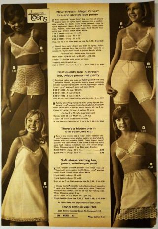 60 ' s Vintage PAPER PRINT AD women bra slips lingerie undearwear fashion undies 2