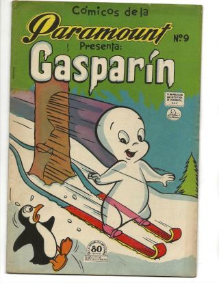 Comicos De La Paramount 9 1953 Spanish Casper Skiing Cover