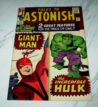 Tales To Astonish 60 Nm - 9.  2 Unrestored 1964 Marvel Hulk