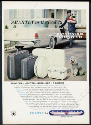 1957 Continental Mark Ii Car Photo American Tourister Luggage Vintage Print Ad