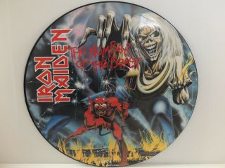 Iron Maiden Number Of The Beast Picture Disc Vinyl 1982 Vnm Empc3400