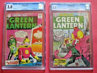Showcase 23 & 24 - Cgc 3.  0 & 3.  5 - 2nd & 3rd Appearance Of S.  A.  Green Lantern