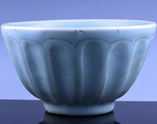 Very Rare 14/15thc Chinese Earyl Ming Dynasty Longquan Blue Glazed Lotus Bowl