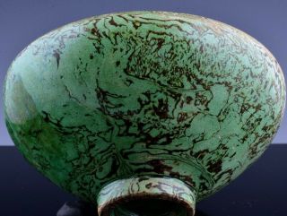EARLY CHINESE GREEN MARBLE GLAZED BOWL TANG TO EARLY MING DYNASTY 7