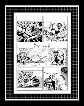 Jack Kirby Avengers 2 Rare Production Art Pg 12 Monotone