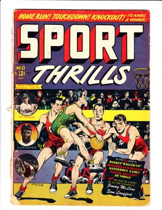 Sport Thrills No.  13 : 1951 : : Basketball Cover :