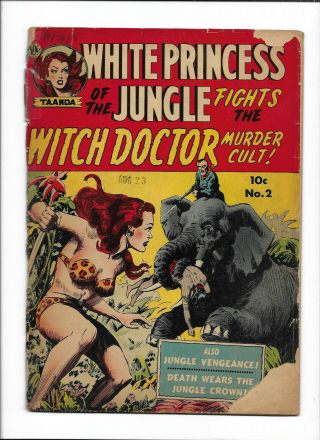 White Princess Of The Jungle 2 [1951 Pr] Elephant Cover
