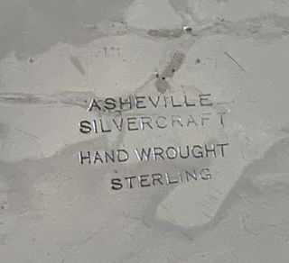 Rare Ashville Silvercraft Heavy Sterling Silver Arts & Crafts Era Large Platter 8