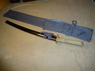 Japanese Sword Wakizashi In Mountings " Kawachi - No Kami Fujiwara "