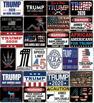 2020 Election Trump For President 20x30 Metal Poster Wall Art Sticker Decor