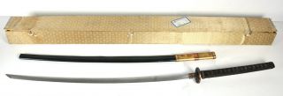 Vintage Japanese Katana Samurai Sword Nodachi Long 36 " Blade W/ Box Folded Steel