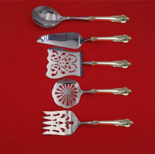 Grande Baroque By Wallace Sterling Silver Brunch Serving Set 5 - Piece Custom Made