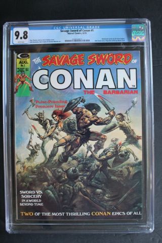 Savage Sword Of Conan 1 Red Sonja 1974 Boris Buscema Adams Smith Cgc Nm/mt 9.  8