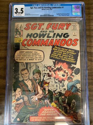 Sgt.  Fury And His Howling Commandos 1 Cgc 3.  5 Marvel Comics 1963