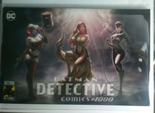 Detective Comics 1000 Warren Louw Variant Nm Batman Harley Quinn Catwoman