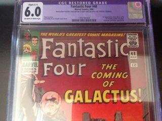 Fantastic Four 48 CGC 6.  0 (R) OW/White Pages First Silver Surfer/Galactus C - 1 Sl 2