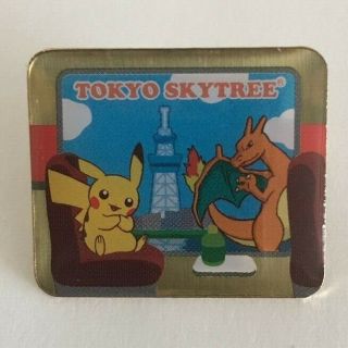 Pokemon Center Tokyo Limited Pin Badge Tokyo Skytree Ver Pikachu Charizard