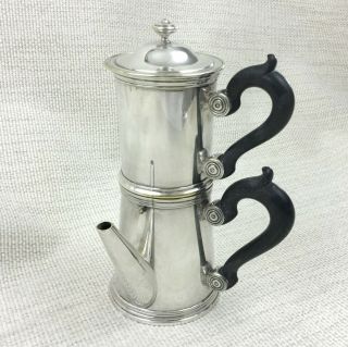 Christofle Silver Plate Coffee Pot Percolator Cafetiere Luc Lanel Art Deco Rare
