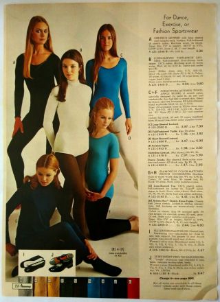 1971 Vintage PAPER PRINT AD panty hose brief bikini leotard lingerie underwear 2