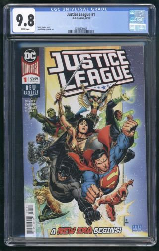 Justice League 1 - Cgc 9.  8 Nm/mt - Dc 2018 - Scott Snyder And Jim Cheung