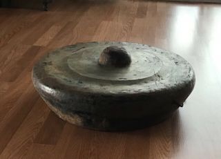 Bronze Nipple Gong Large 20” Diameter Antique Vintage Chimes Musical Asian 12