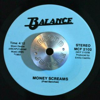Funk Soul 45 - Balance - Money Screams /oh What A Night 1983 Private Vg,  Hear