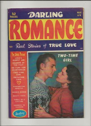 Darling Romance 4 Vf - 7.  5 Gga Spicy Golden Age Pre - Code Romance 1950