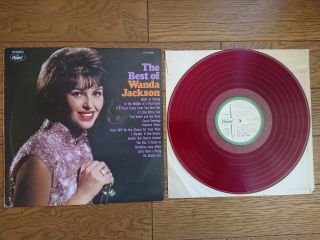 Wanda Jackson The Best Of Japan Test Press Mimeograph Label Lp Red Wax Cp - 8525