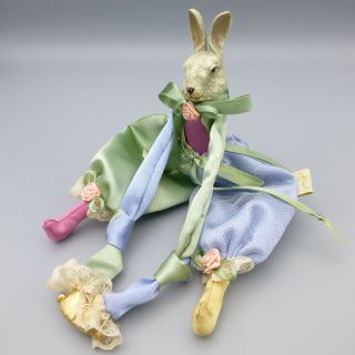 Wayne Kleski Trapeze Rabbit Ornament Hanging Figure Doll 12 " Blue