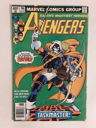 Avengers 195 & 196 (g/vg 3.  0) 1979 1st Taskmaster Appearance; George Perez Art