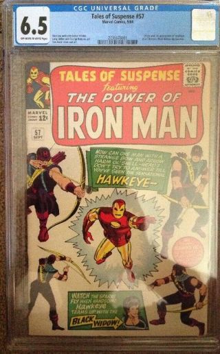 Tales Of Suspense 57 Cgc 6.  5 1st Hawkeye 1964