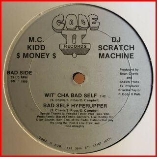 Electro Bass Rap 12 " M.  C.  Kidd Money - Wit 