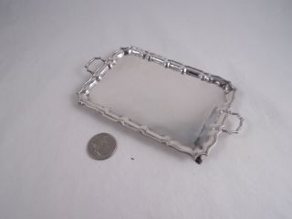 William B Meyers Sterling Silver Miniature Handled Footed Tea Tray Handmade