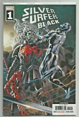 Silver Surfer Black 1 Nm 2nd Print Spoiler Variant Cover Knull Donny Cates Hot