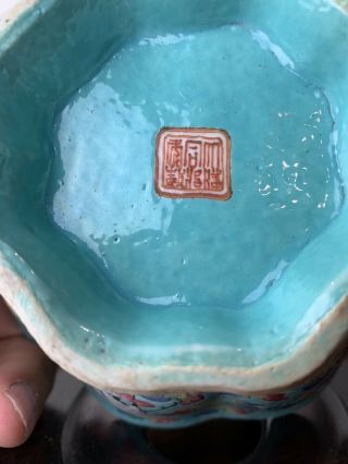 antique chinese famille rose bowl with ten crane 11