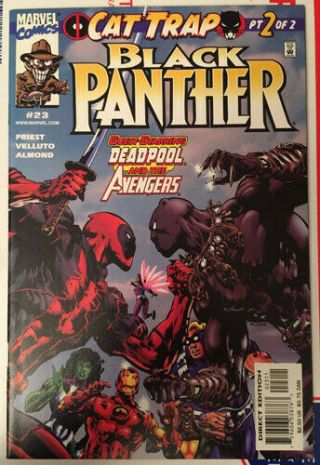 Black Panther 23 (2000) Deadpool Avengers Cat Trap Part 2 Face Off Marvel Comic