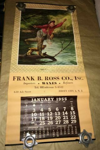 1955 Clair V.  Fry " Out On A Limb " Fishing Advertising Calendar
