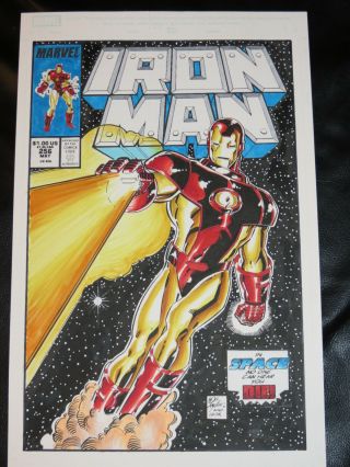 Bob Layton Iron Man 256 Cover Art Re - Creation - Classic Cover - After Jr