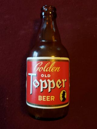 Rochester Brewing Co Old Topper Golden Beer Bottle Rochester,  Ny