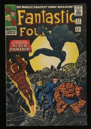 Fantastic Four 52 Vg,  4.  5 1st Black Panther
