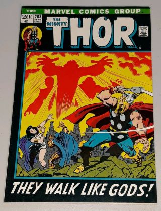 Thor 203 1972 Vf/nm Marvel Comics 1st Young Gods