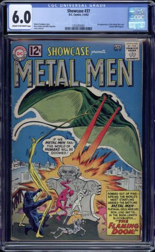Showcase 37 Cgc 6.  0 Fn Cream To Off/white Pages 1st Metal Men
