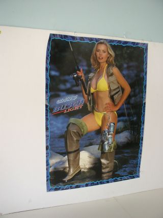 Busch Beer Catch Of The Day Poster 20 X 27 Inches 1997