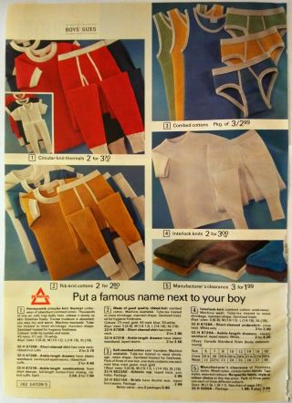 1973 Vintage Paper Print Ad Fashion Thermal Knit Cotton Shirt Socks Underwear