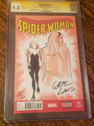 Cgc Ss 9.  8 Spider - Gwen Spider - Woman 1 Spider - Man 50 Homage Kirkpatrick Land