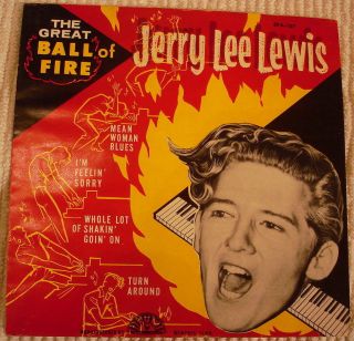 Sun Epa - 107 Jerry Lee Lewis The Great Ball Of Fire - First Ep - Sleeve Only - No - 45 M -