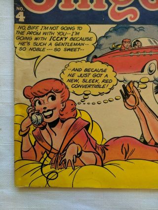 GINGER No.  4 Golden Age Comic Book 1952 GGA 4 Archie Teen Good Girl 5