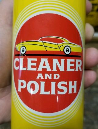 Vintage Mac’s Cleaner & Polish Can - Automobile Car Care Gas Station Garage
